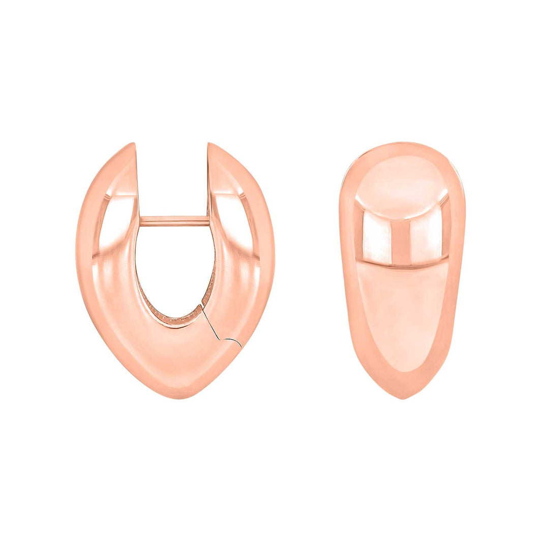 Sølv system-creoler Hanna 23x12mm