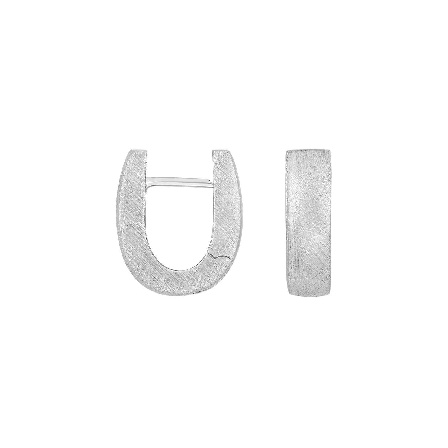 Silber matt System Creolen Nadine 4x16mm - Vergoldet