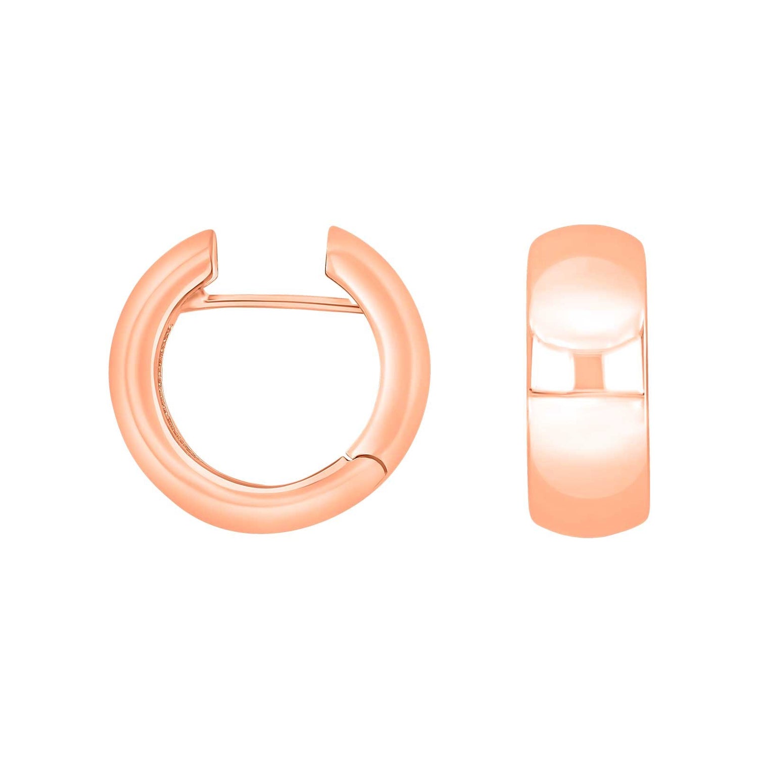 Silber System Creolen Kira 8*20mm - Rosévergoldet