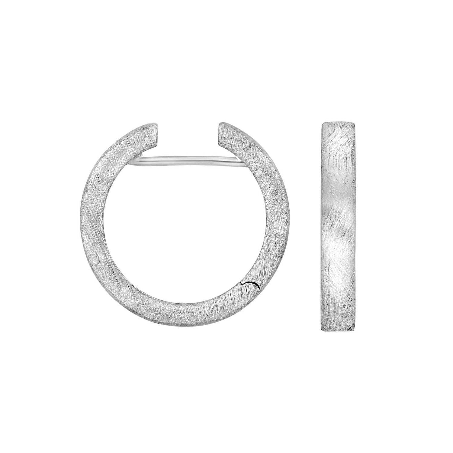 Silber mattierte System Creolen Bea 3,5x22mm - Vergoldet