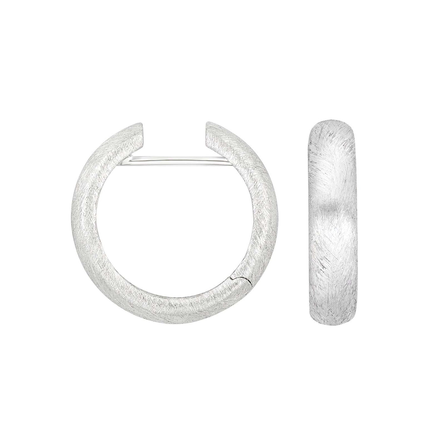 Silber matt System Creolen Ida 5x22mm - Vergoldet