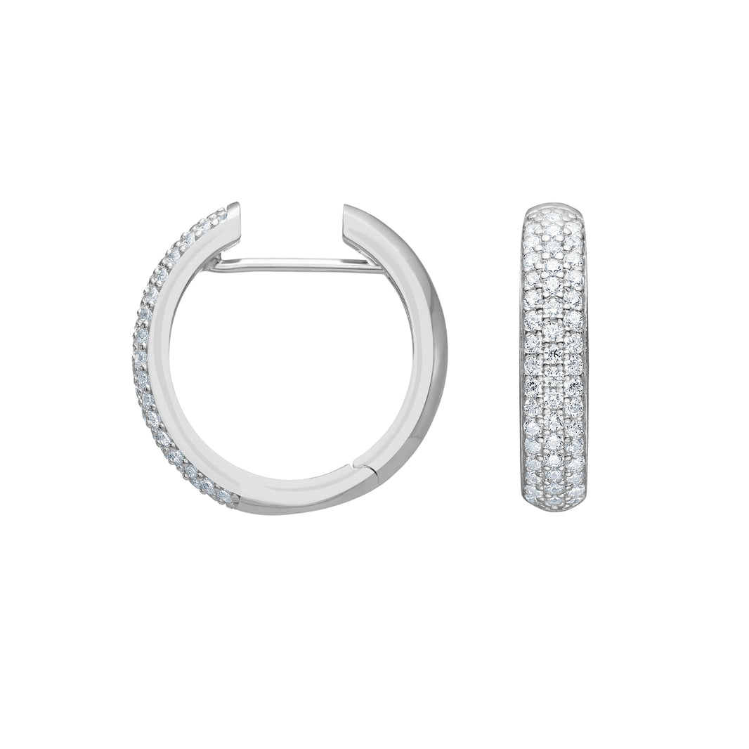 Silver system hoops Clara 5x22mm