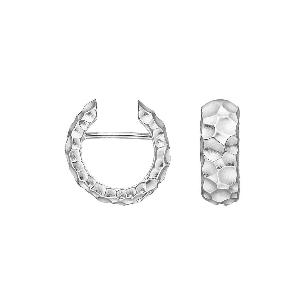 Sølv system-creoler Heide 6x16mm