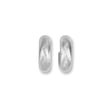 Silver matt creoles 24mm