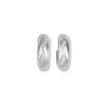 Silver matt creoles 24mm