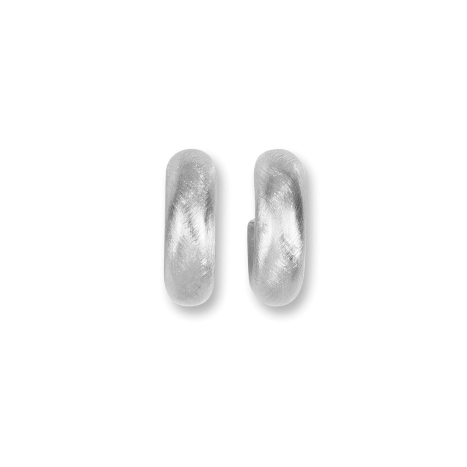 Silver matt creoles 24mm