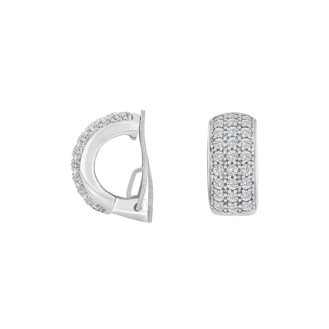 Silver system clip w/cz Kate 15x8mm