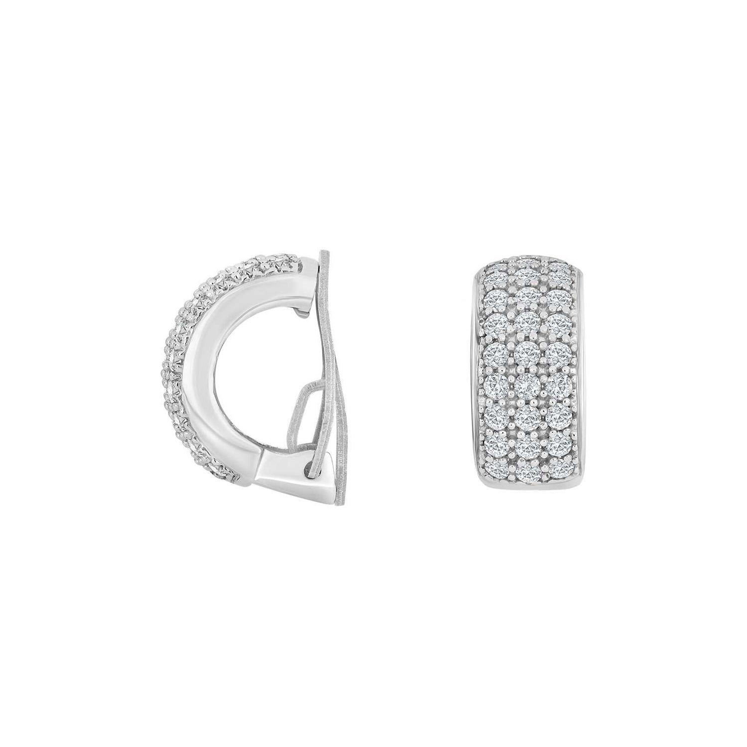 Silberner Systemclip mit Zirkonia Kate 15x8mm - Vergoldet