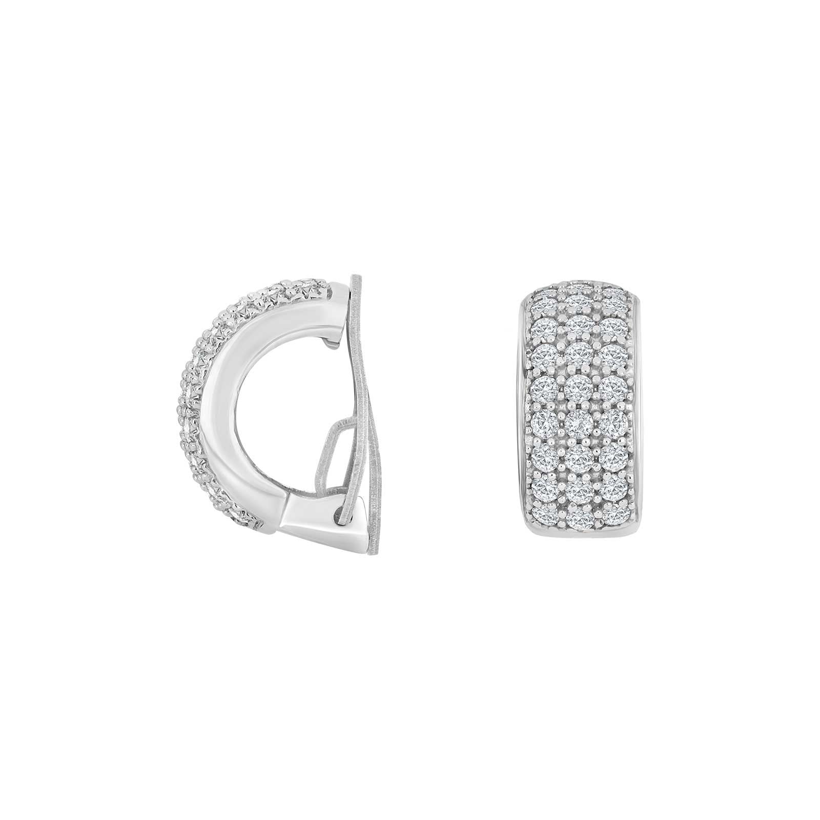Silberner Systemclip mit Zirkonia Kate 15x8mm