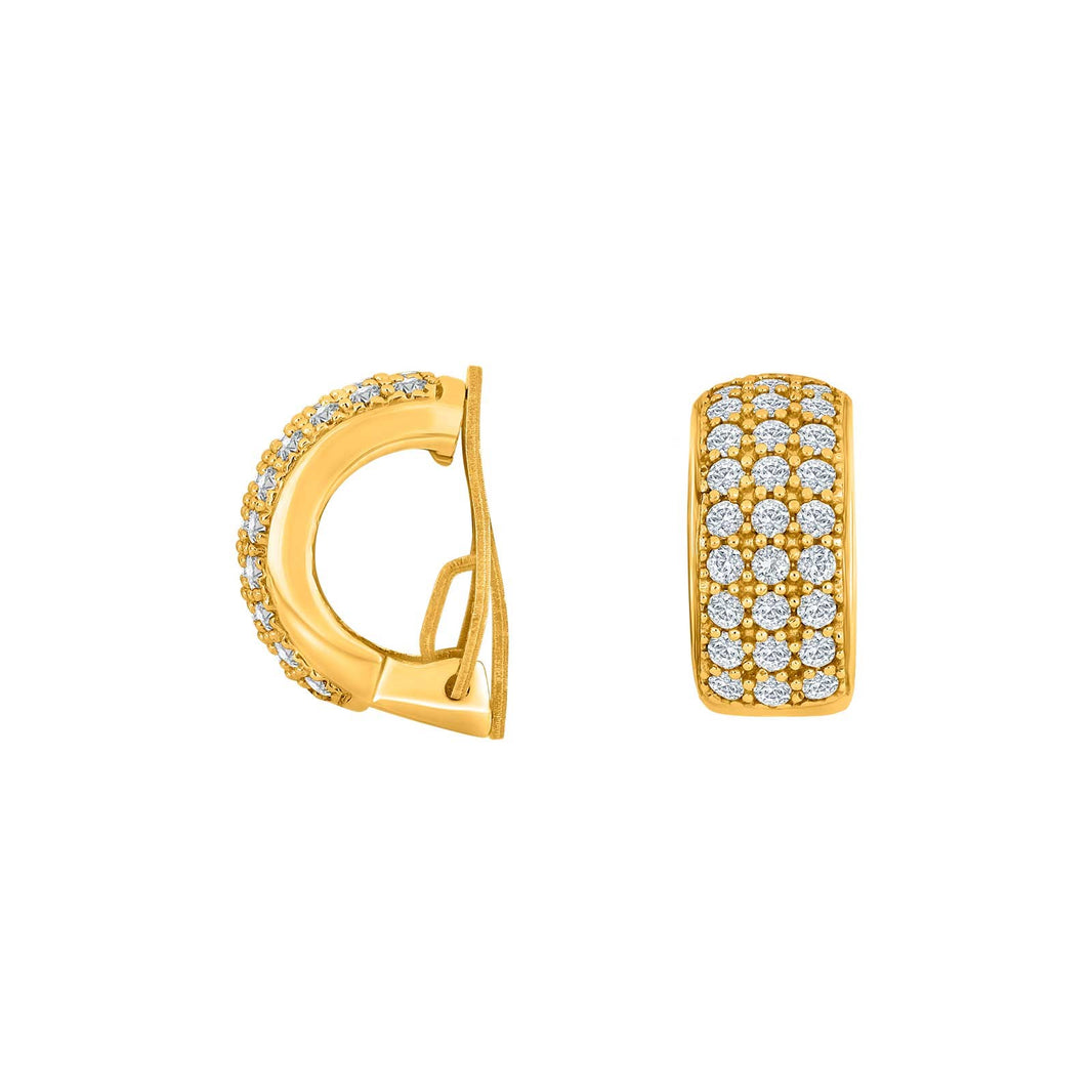 Silver system clip w/cz Kate 15x8mm