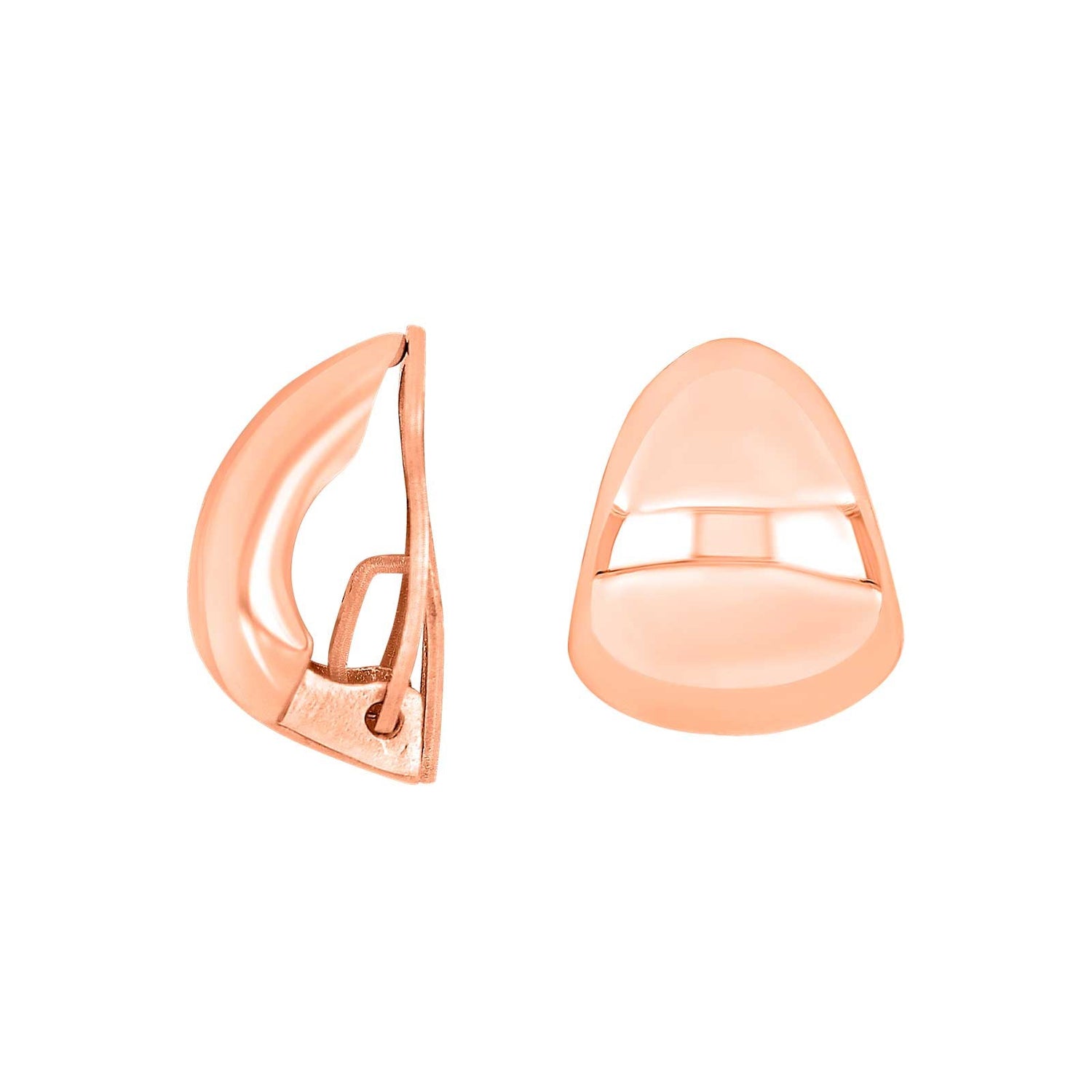 Silberner Systemclip Eva 15x13mm - Rosévergoldet