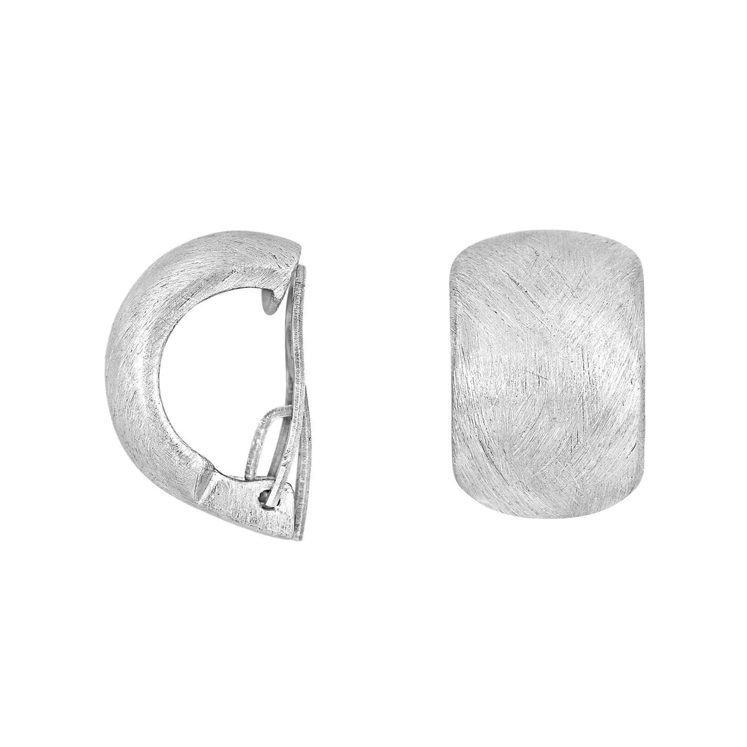 Silver matt system clip Mimi 17x12mm