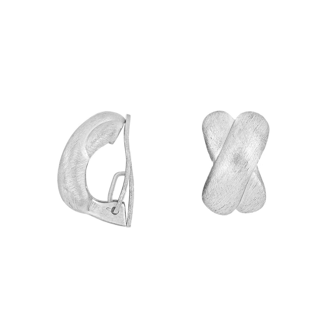 Silver matt system clip Mischa 15x9mm