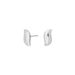 Rhod. silver earrings eye w/cz
