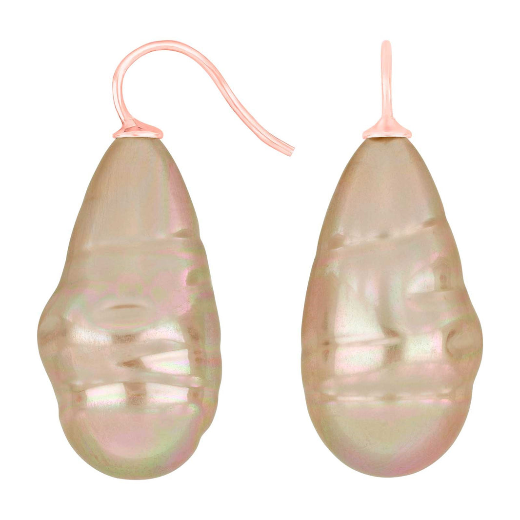 Silver ear. w/Mallorca pearl - 73 / Rose gold plated