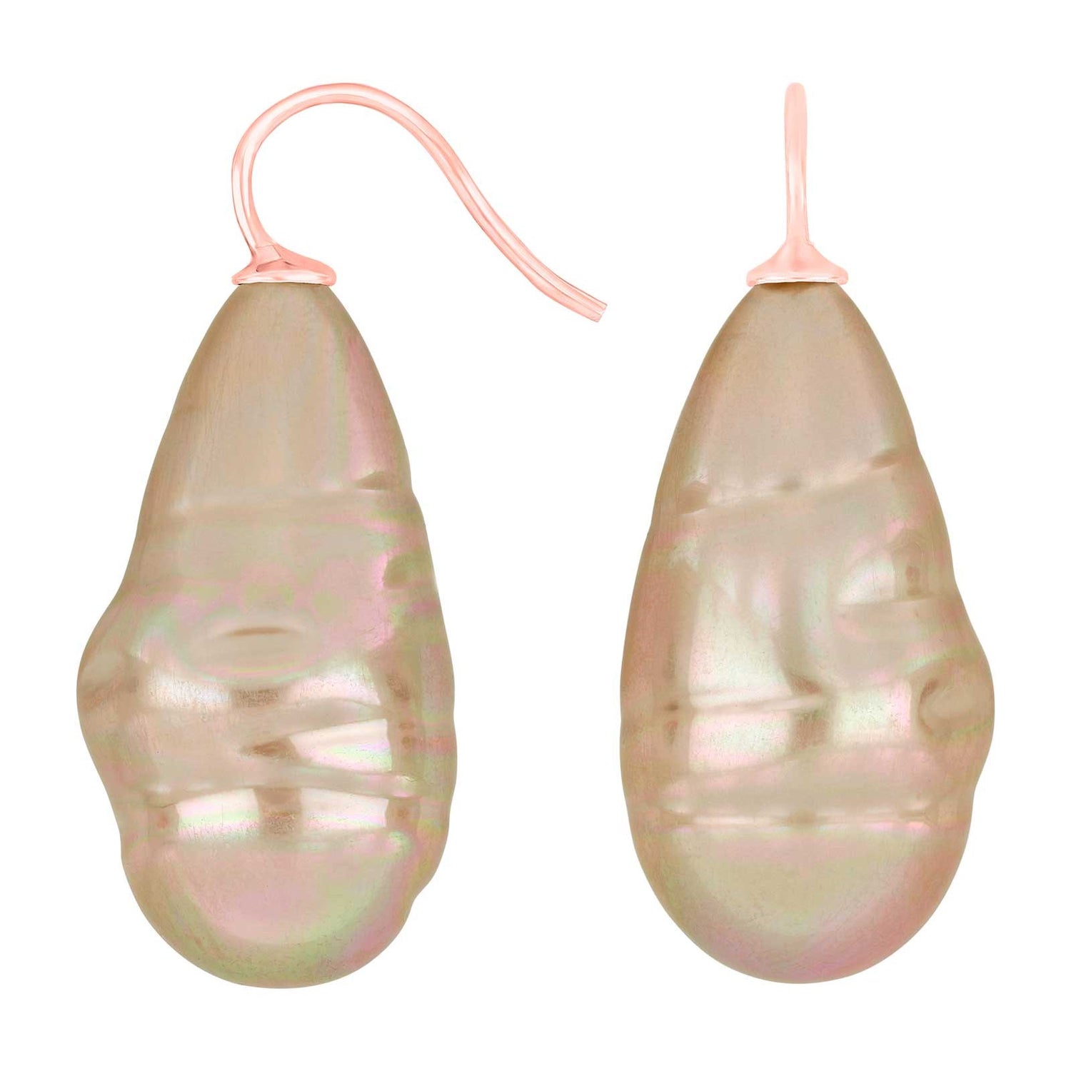 Silberohrring mit Mallorca-Perle - 73 / Rosévergoldet