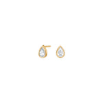 8ct. gold earrings drop w/cz