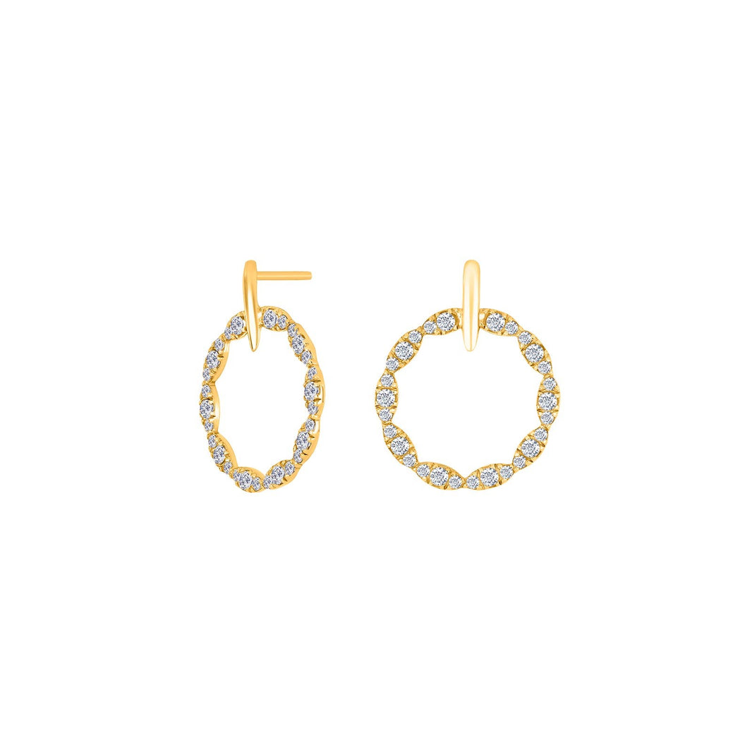 8ct. gold earrings w/cz