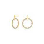 8ct. gold earrings w/cz