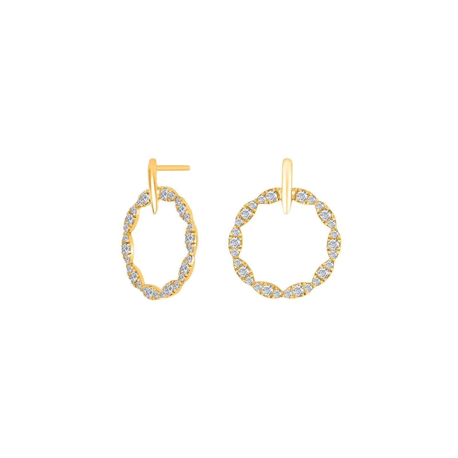 8ct. gold earrings w/cz