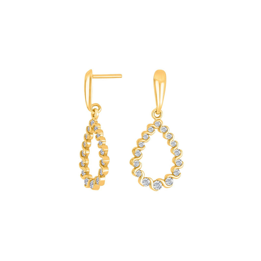 8ct. gold earrings w/cz