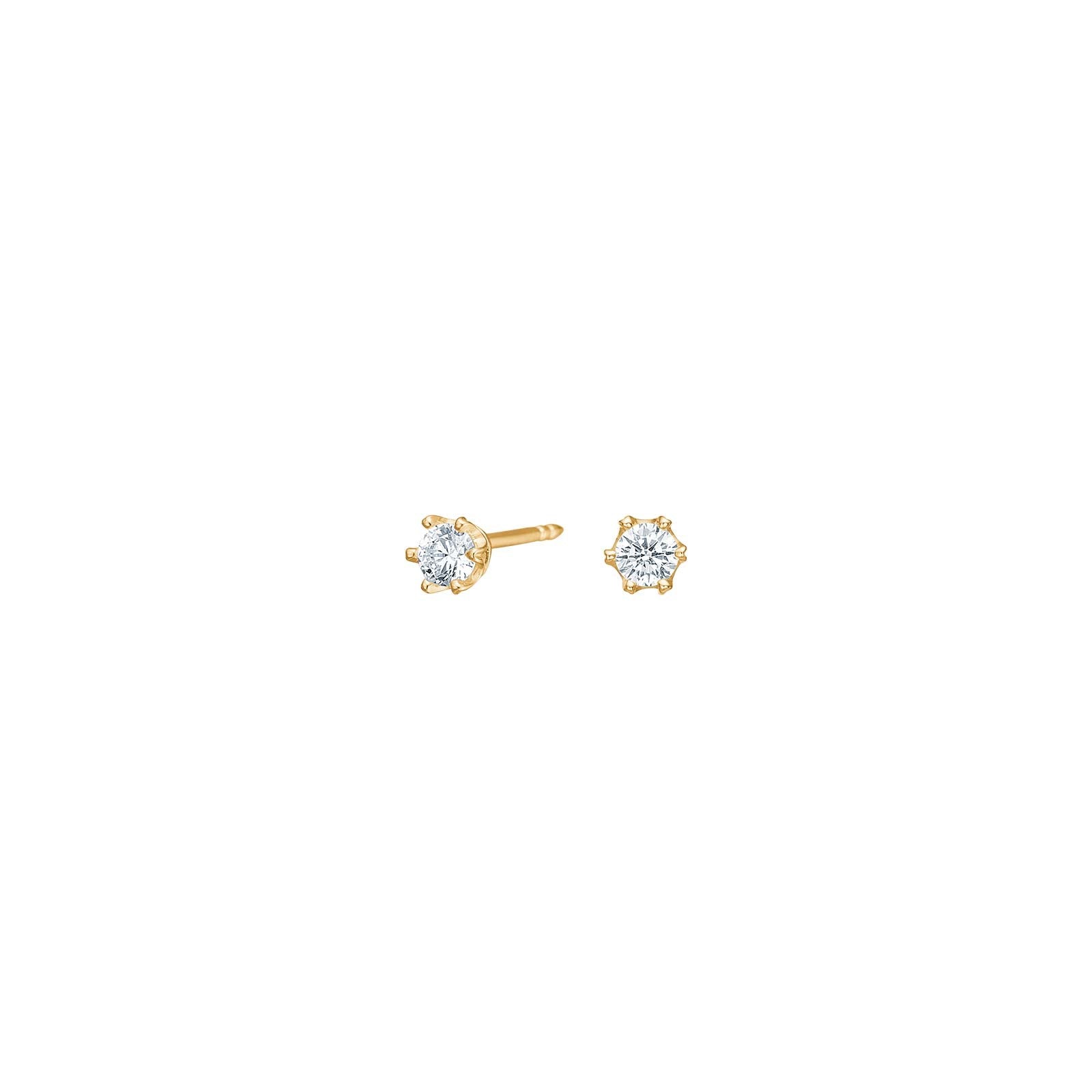 14ct gold earrings w/cz