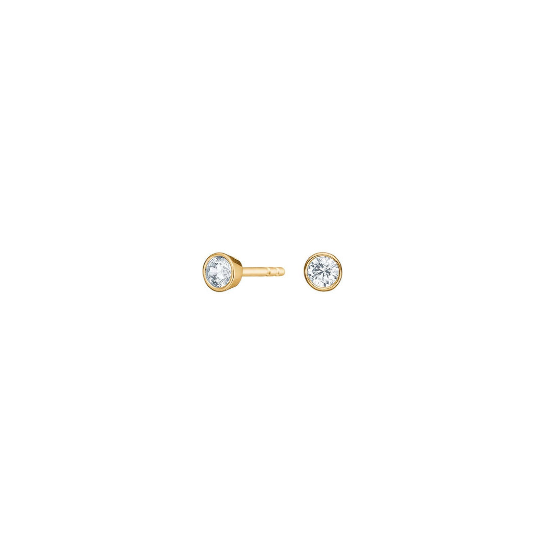 14kt. Goldohrringe m/cz