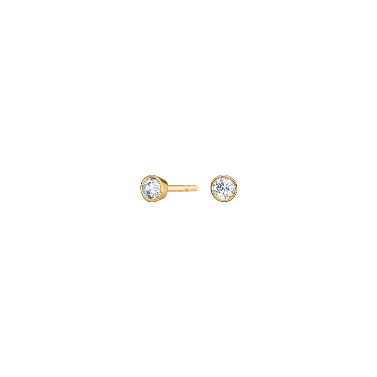 14ct. gold earrings w/cz