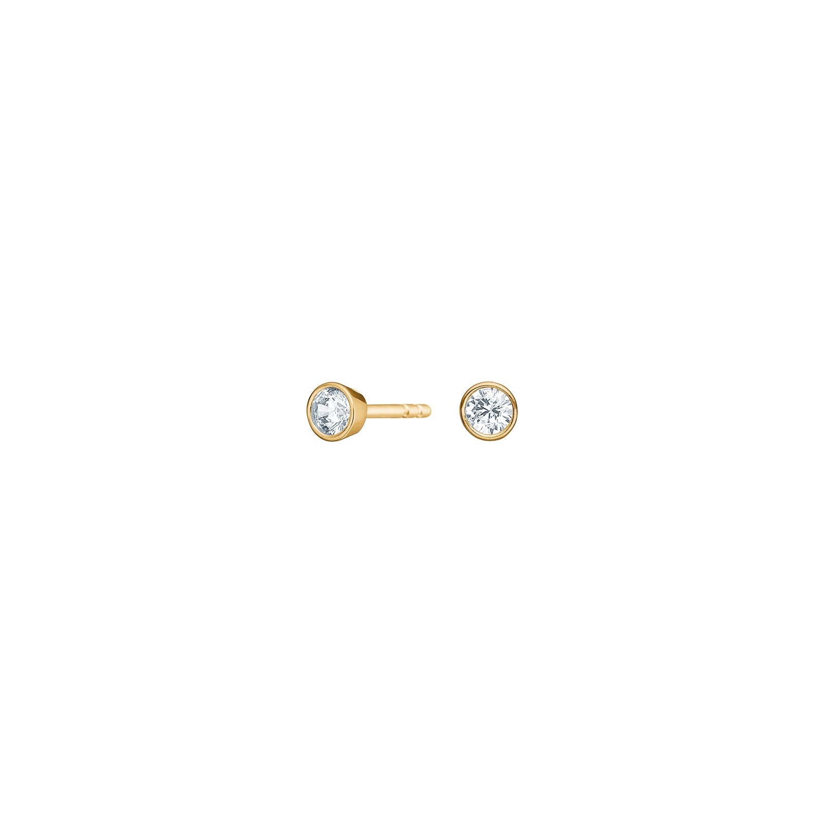 14kt. Goldohrringe m/cz