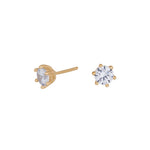 14kt. Goldohrringe m/cz 5.5mm