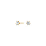 8ct. gold earrings w/cz 5mm