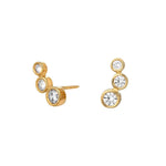 8ct. gold earrings w/cz