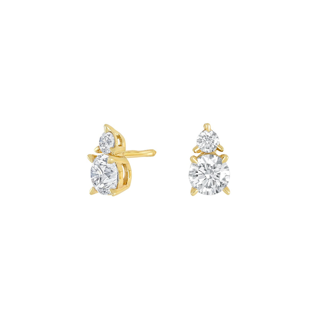 8ct. gold ear studs w/cz