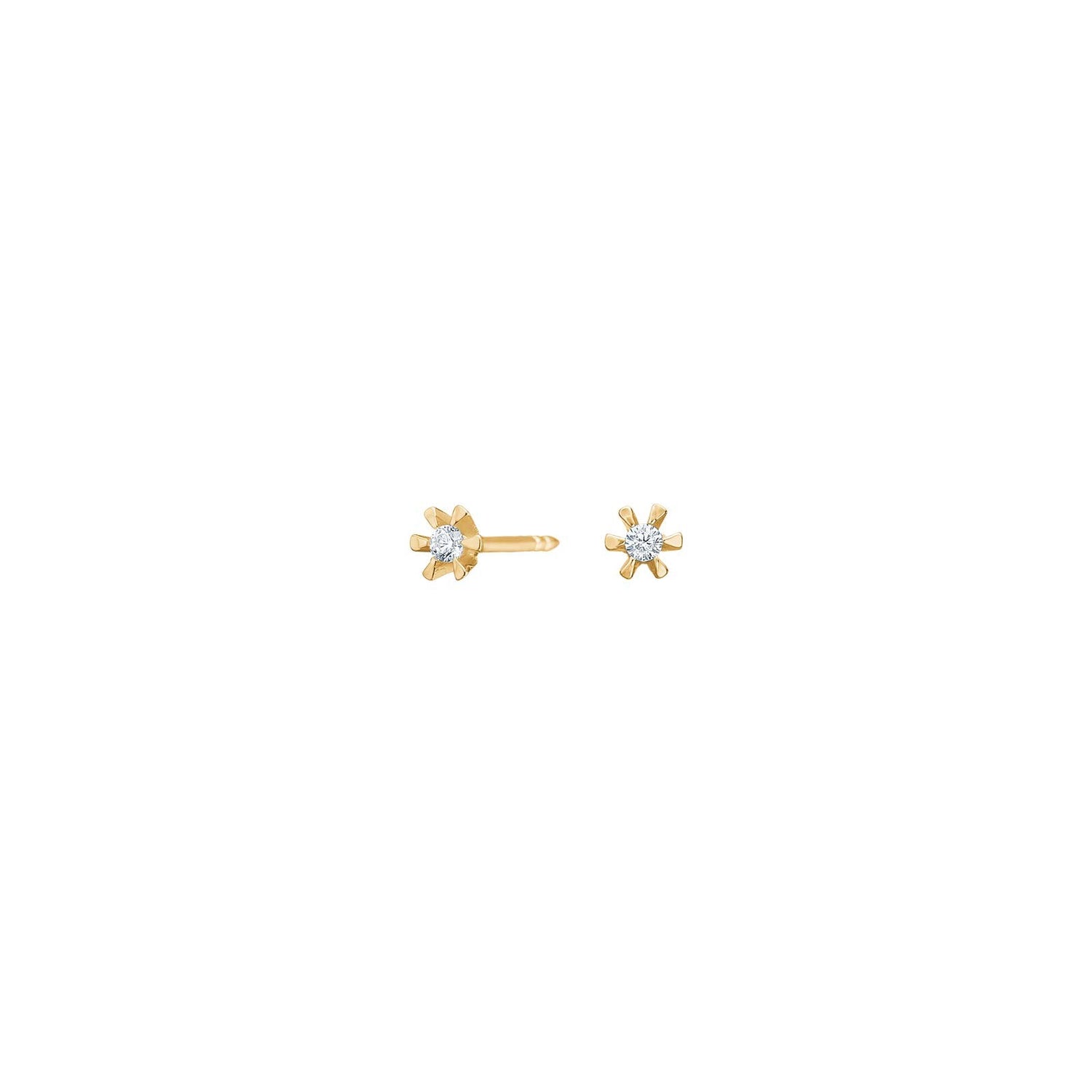 8kt. Goldohrringe m/cz 3mm