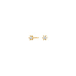14ct. gold earrings w/cz 3mm