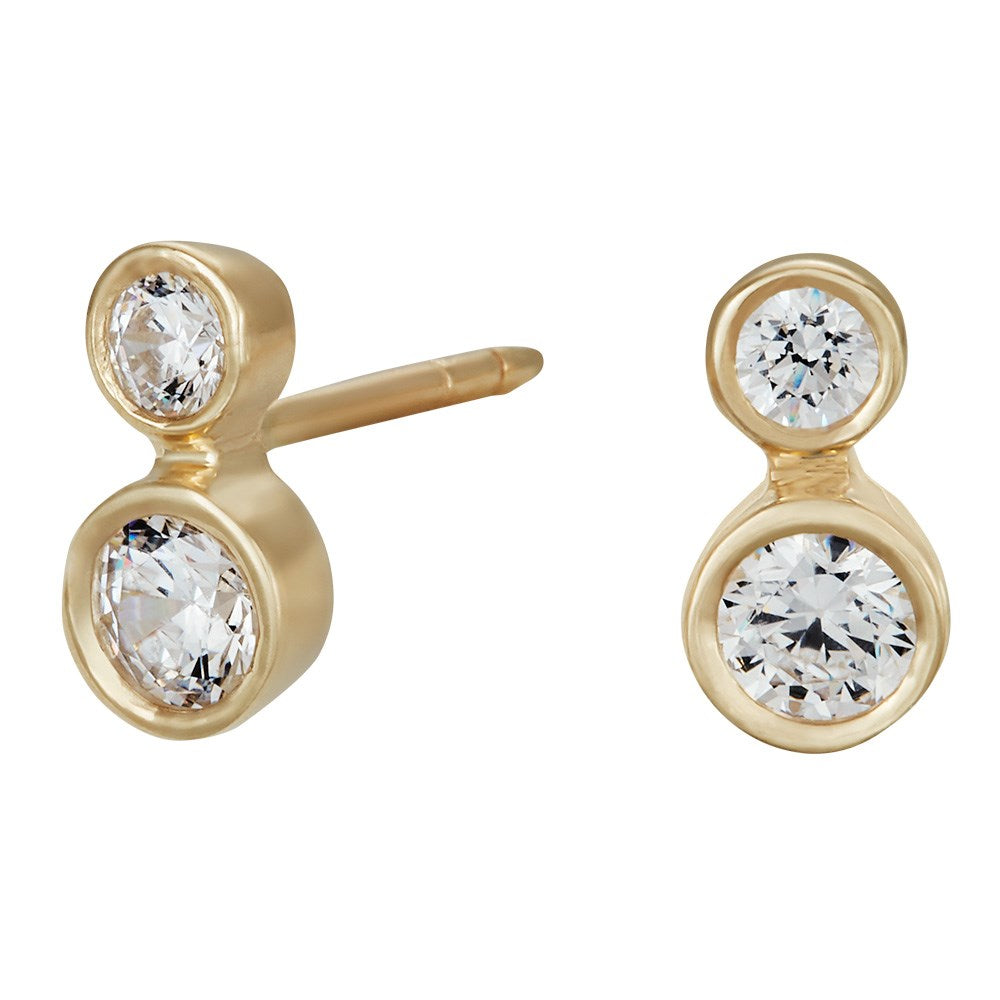 8ct. gold earrings w/cz