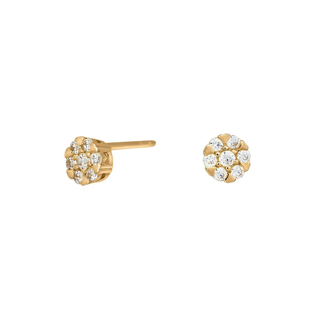 8ct. gold earrings w/cz