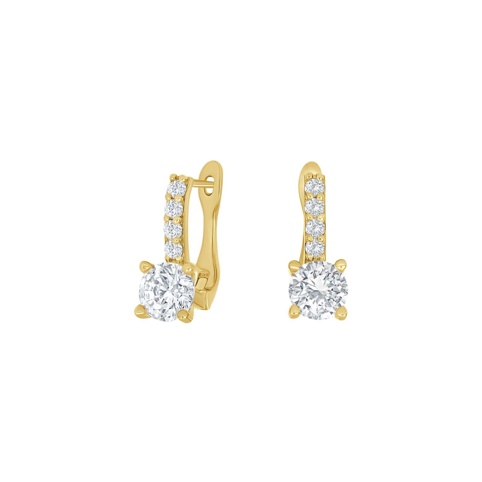 8ct. gold earrings w/cz
