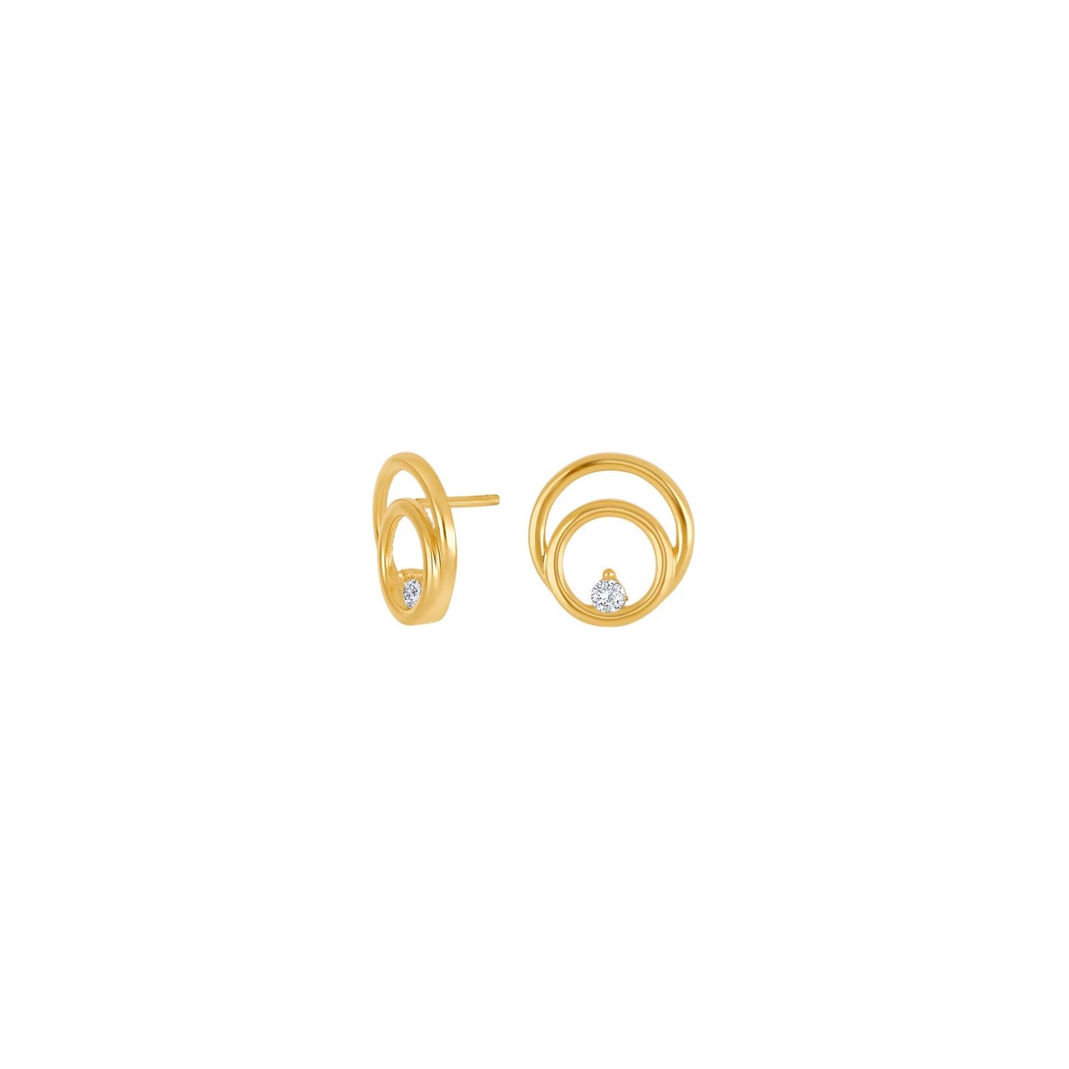 8kt. Goldohrringe m/cz