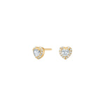 8ct. gold earrings heart w/cz