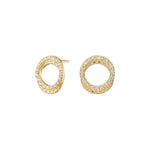 8kt. guldørestikker cirkel m/cz