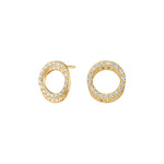 8kt. Gold Ohrringe m/cz