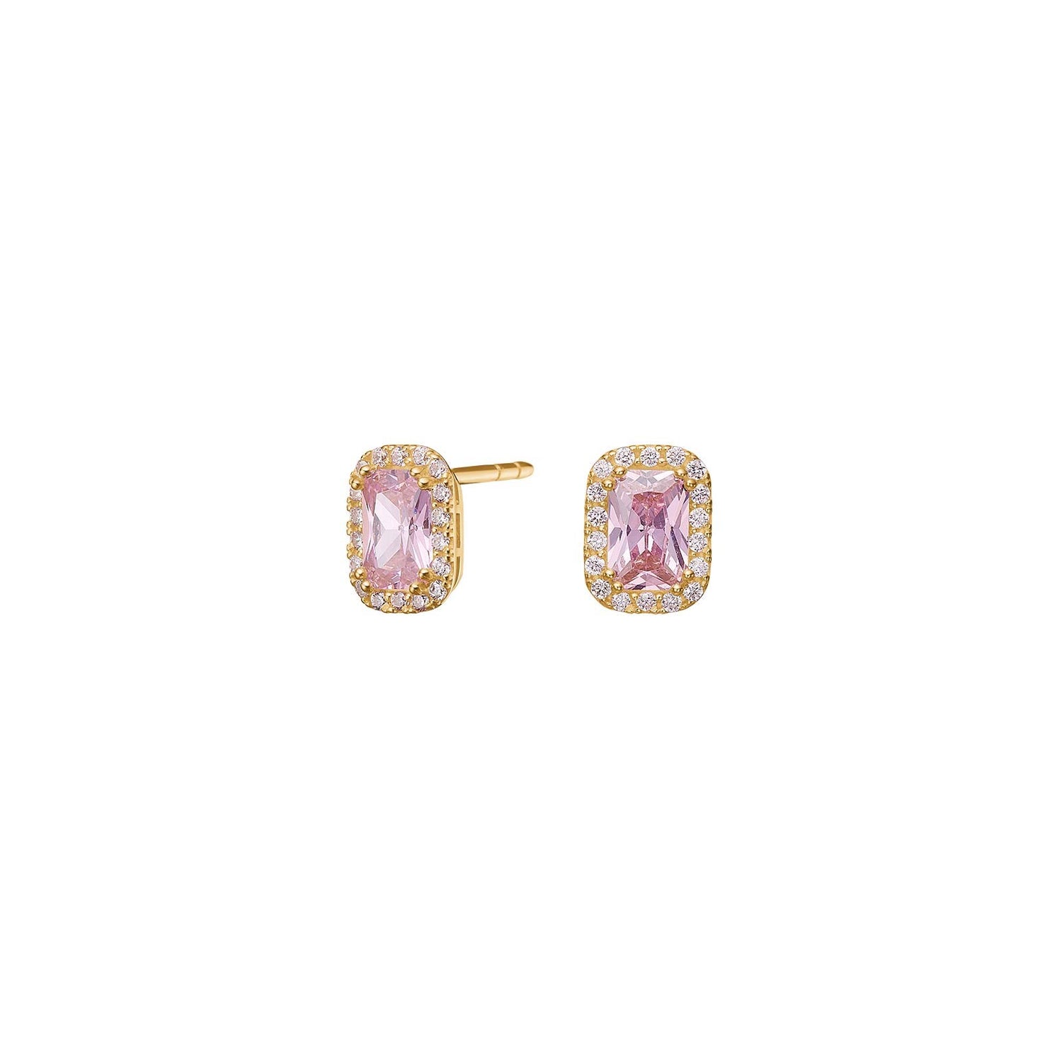 8kt. Gold Ohrringe m/cz