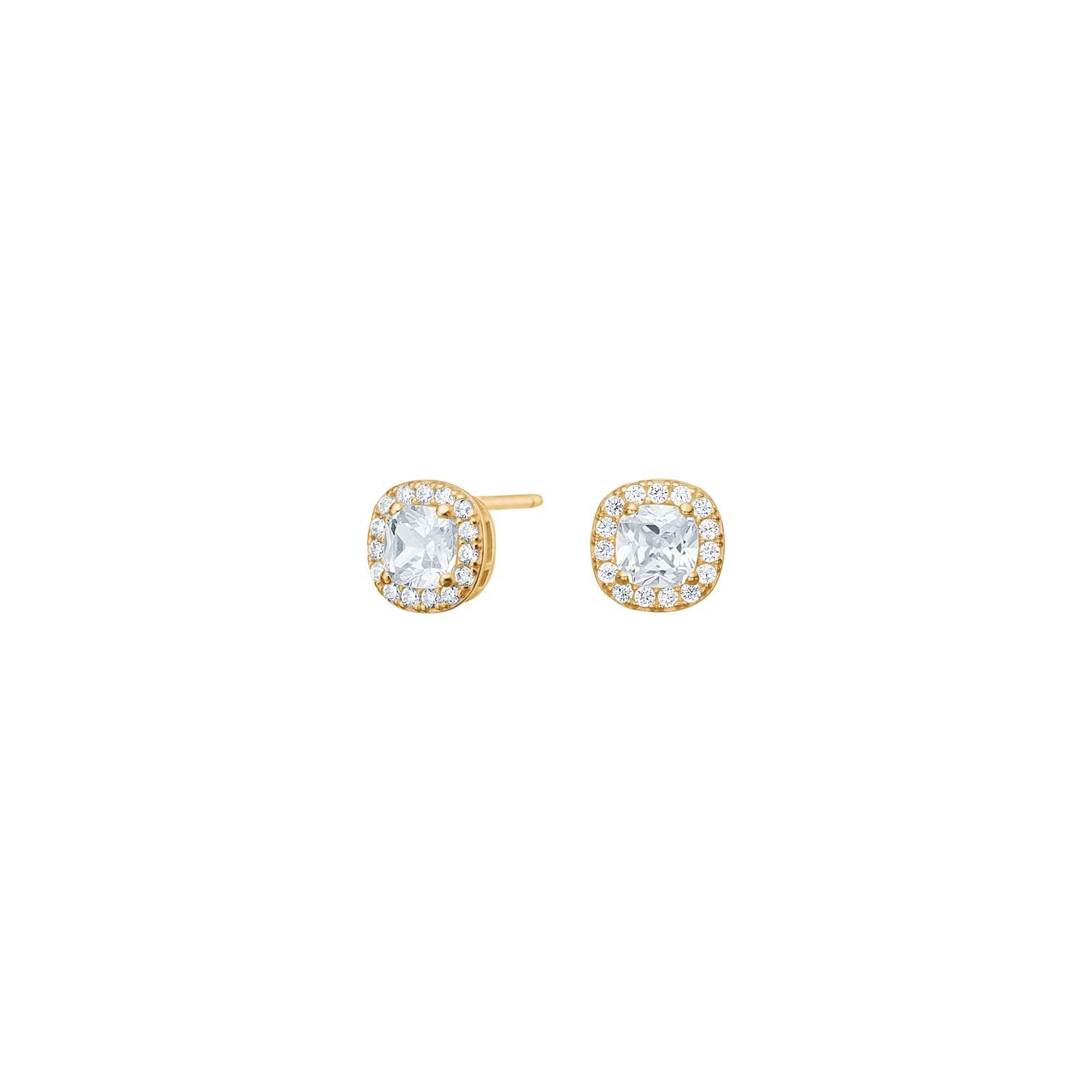 8kt. Gold Ohrringer m/cz