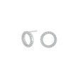 Silberohrringe ANNANOR Kreis mit Zirkonia 10 mm