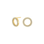 Silberohrringe ANNANOR Kreis mit Zirkonia 10 mm