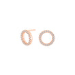 Silberohrringe ANNANOR Kreis mit Zirkonia 10 mm