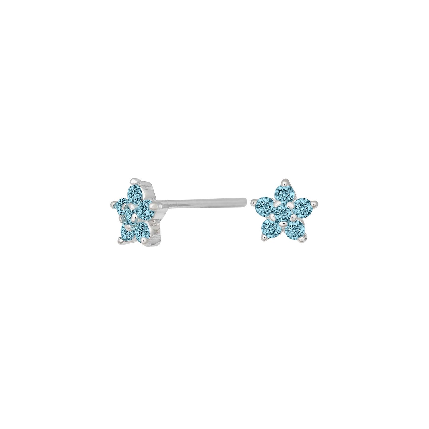 Rhodinierte Silber Ohrstecker mit Zirkonia