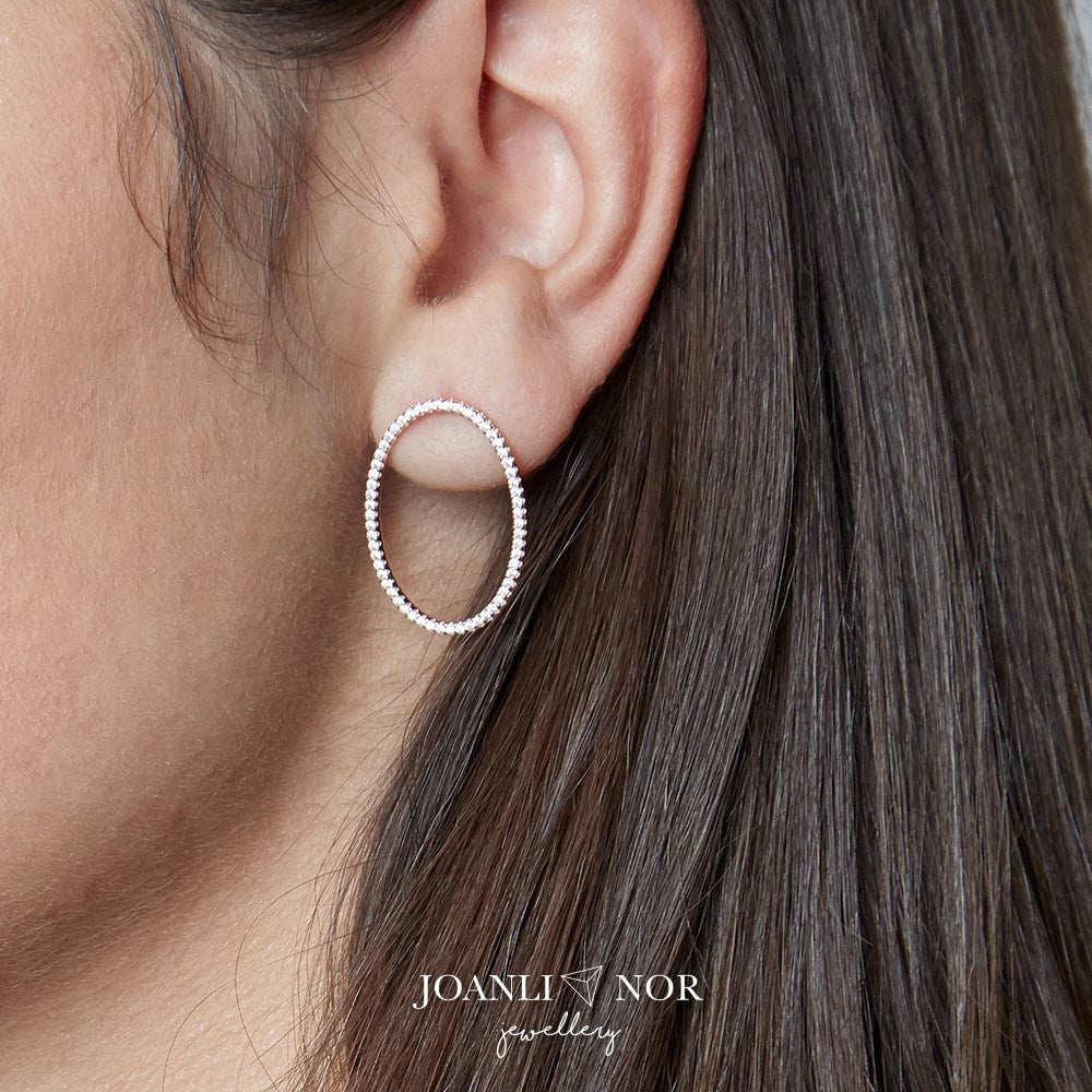 Silver earrings EMILYNOR 25mm