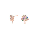 Rosévergoldete Silber Ohrringe ELIENOR 9mm